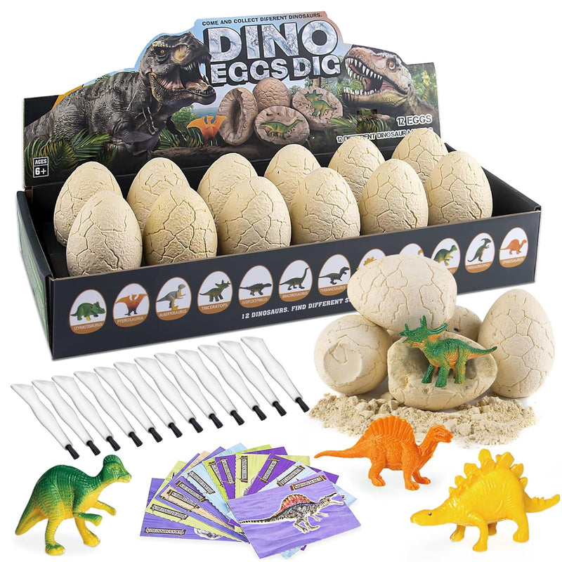Dinosaur Eggs Excavation Dig Kit 12 Unique Eggs Dinosaur Toy ?Easter Eggs S
