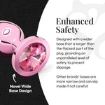 Jewel Butt Plug 4 Piece Set - Extra Small to Large with Wide Base