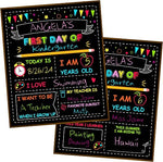 Double-Sided First Day of School Chalkboard Sign for Kids