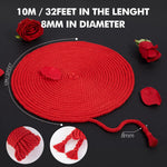 Shibari Bondage Rope Set – Soft Cotton BDSM Restraints Kit for Couples, 32ft, 3pcs