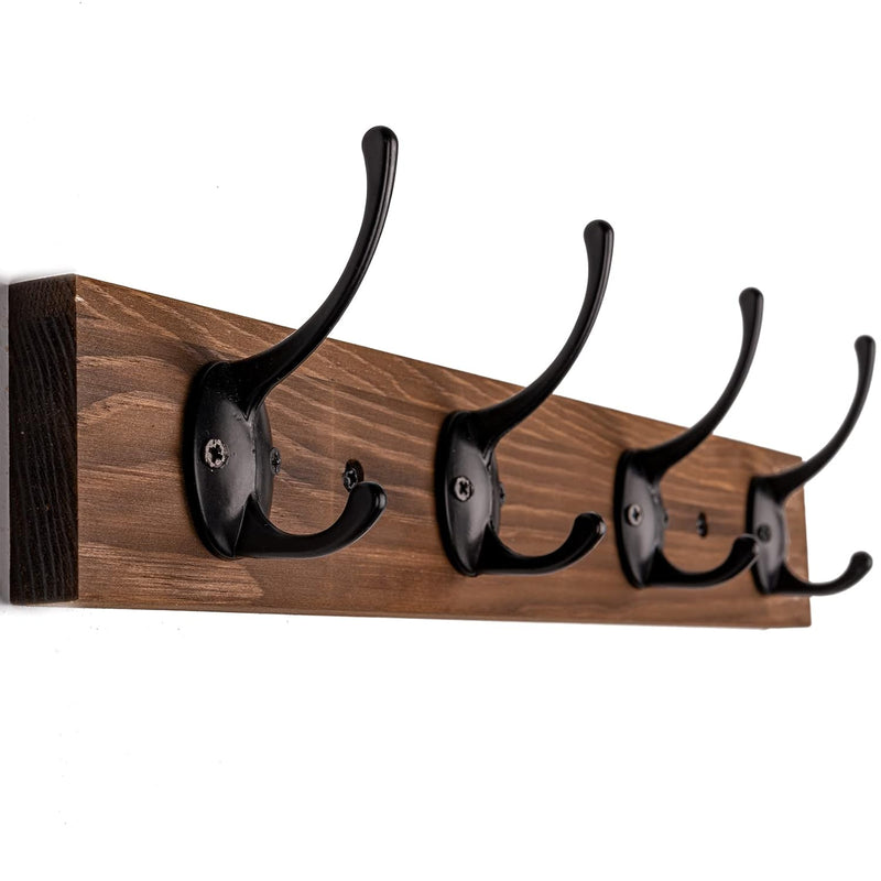 Coat Hooks For Wall,Coat Rack Wall Mounted,Hat Hooks And Hat Rack With 4 Hooks F