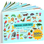 Animal Habitats Coloring and Sticker Activity Book with 500 Plus Stickers for Kids