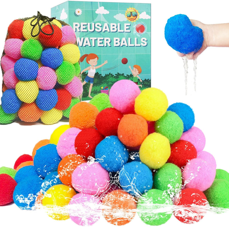 90 Pcs Reusable Water Balls, Reusable Water Balloons For Outdoor Toys And G