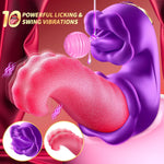 Adult Sex Toys Vibrator For Women - Rose Sex Toy Thrusting Vibrators Dildo With 10 Licking Swing & 10 Vibration Modes, G-Spot Clit Anal Stimulator, Discreet Couples Sex Toy For Female Couples Games
