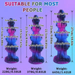 7.67" Small Monster Silicone Dildo Fantasy Horse Dildos With 3 Big Knots, Thick Anal Dildo With Strong Suction Cup, Dragon Dog Knot Dildos For Women Sex, Anal Adult Sex Toys For Couples Gay Men
