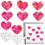 60 Pcs Love Heart Magnet Craft Kit, DIY Mother's Day Coloring Gifts for Mom