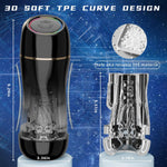 Male Masterburbatar Hands Free With 10 Thrusting Vibration Sucking Modes Automatic Male Mastusbafor Silicone Sleeve Hoodies, Viboators Silent Electric Massager Machine (Black)