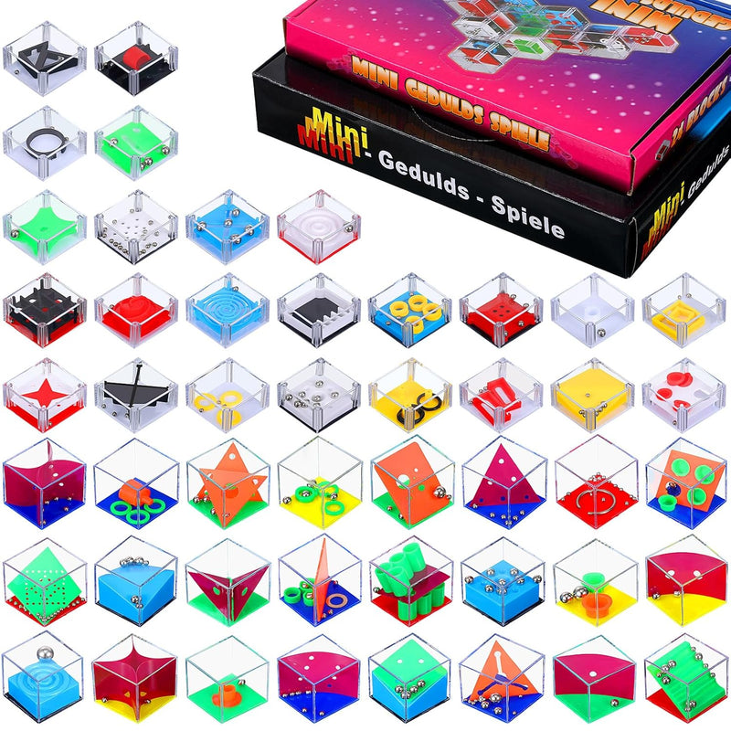 48 Pieces Puzzle Mini Puzzle Cubes 3D Ball Maze Cube Puzzle Cubes Party Fav