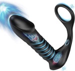 Thrusting Anal Vibrator with 3x10 Vibrations, Telescopic Prostate Massager