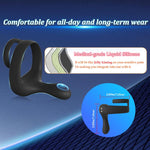 Remote Control Vibrating Cock Ring with Taint Stimulator – 9 Modes, Dual Motor