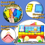Magnetic Road Tiles Building Set for Kids Ages 3+ with City Tracks