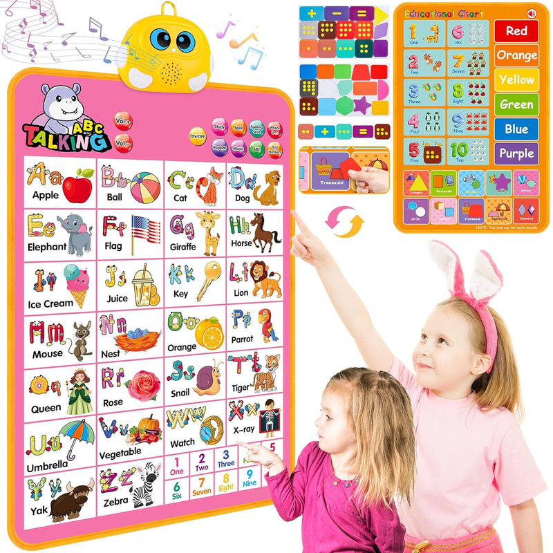 Interactive Alphabet Wall Chart, Talking Abc, 123S, Music Poster, Kids Lear