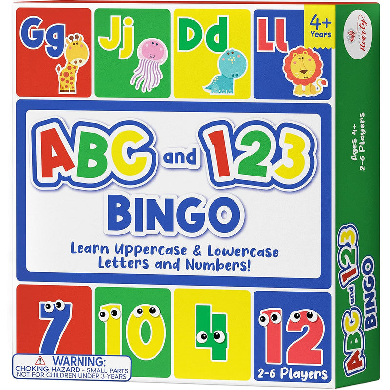 Alphabet And Number, Abc And 123 Bingo Board Game For Kindergarten And Pres