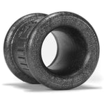 Neo Silicone Ball Stretcher & Cock Ring - Stretchy Testicle Stretcher For Men - Thick, Firm & Comfortable Fit - Hand Poured Pure Platinum Silicone - Tall - Smoke