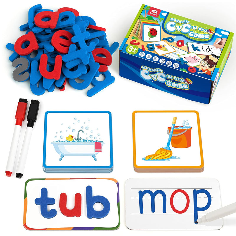 Coogam CVC Sight Words Magnetic Letters Flashcards, Short Vowel Spelling Ga