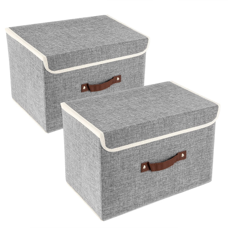 Collapsible Storage Boxes, Washable, Fabric Storage Bins With Lids For Home, Bed