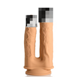Tan Vibrating Double Dildo – Dual-Ended Design for Versatile Pleasure