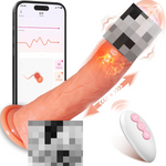 Thrusting Realistic Dildo – 8" Silicone Vibrator with Suction Cup & 5 Modes