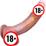 Thrusting Dildo Vibrator - 10.5" Realistic Suction Cup Toy with 7 Thrust & 10 Vibe