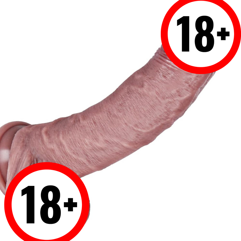 8.5 Inch Women'S Silicone Big Dildo With Strong Suction Cup For Hands Free Play,Soft Fat Thickness G-Spot Stimulator, Realistic Anal Dildo With Curved Waves,Xl Suction Dildo For Women Or Men