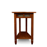 Leick Furniture Rustic Slate Wood Recliner Wedge End Table in Rustic Oak