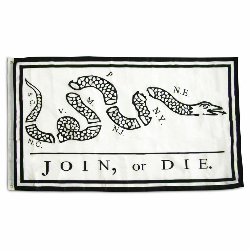3X5Ft Join Or Die Flag Revolutionary War Ben Franklin Historic History Colonies