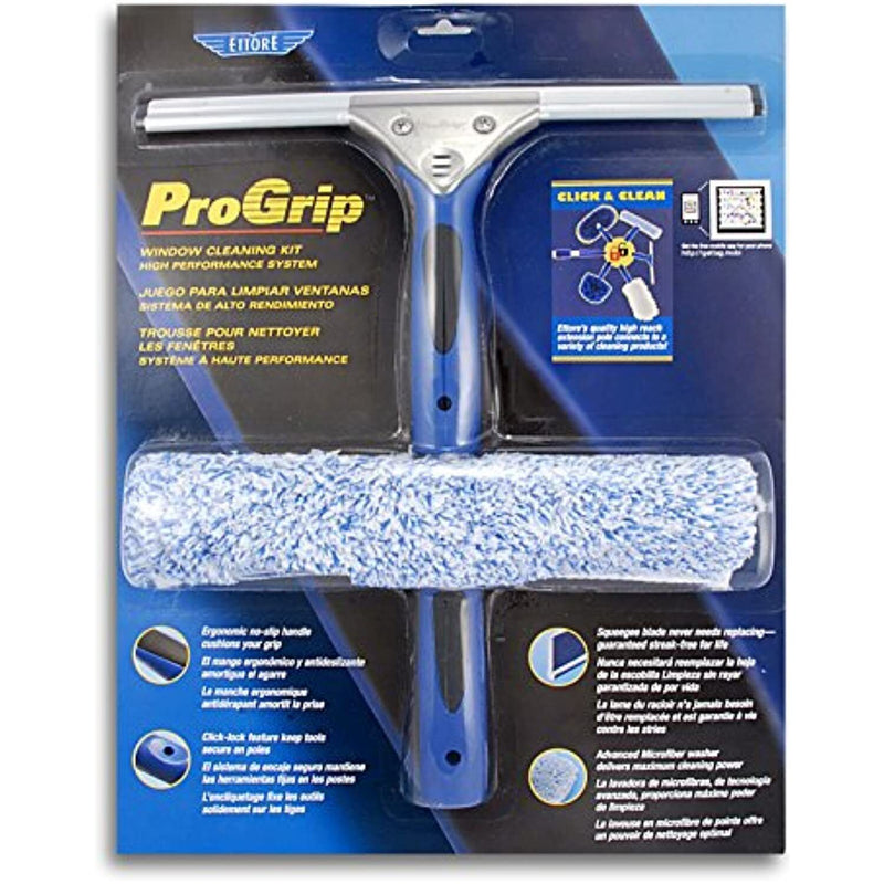 Ettore 65000 Professional Window Cleaning Kit 12 Squeegee and 10-Inch ProGrip