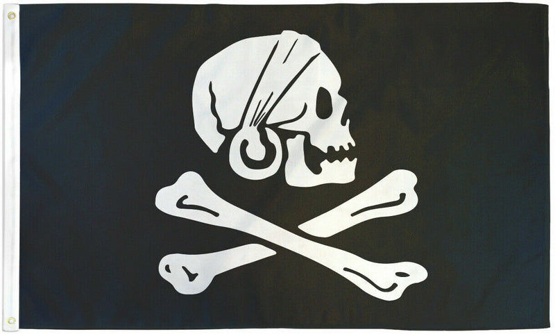 3'x5' Henry Avery Flag Jolly Roger Pirate Skull New Crossbones Mutiny Skull 100D