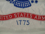 12X18 U.S. Army Emblem White Nylon Embroidered Sleeved Garden Flag 12"X18"