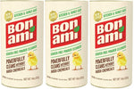 3 pk Bon Ami POWDER CLEANSER 14 oz. No Scent Cleaner Kitchen Bath Surfaces 04410