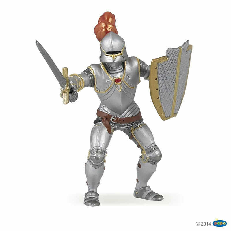 Papo Knight In Armor With Red Feather Fantasy Figure 39244 NEW IN STOCK