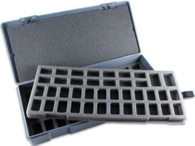 Chessex Figure Storage Box for 25mm Humanoids (80 Figure), Gray