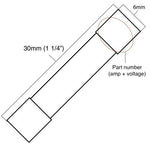 5x MDA 12A 250v Slow-Blow Ceramic Fuses, 12 Amp MDA12A, T12A, 6X30mm, Fast Ship