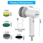 Electric Handheld Spin Scrubber Cordless Cleaning Brush Shower Scrubber Portable
