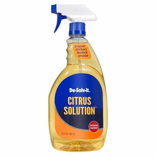 De-Solv-It CITRUS 12oz All-Purpose Cleaner Remove Stickers Makeup Grease Crayons