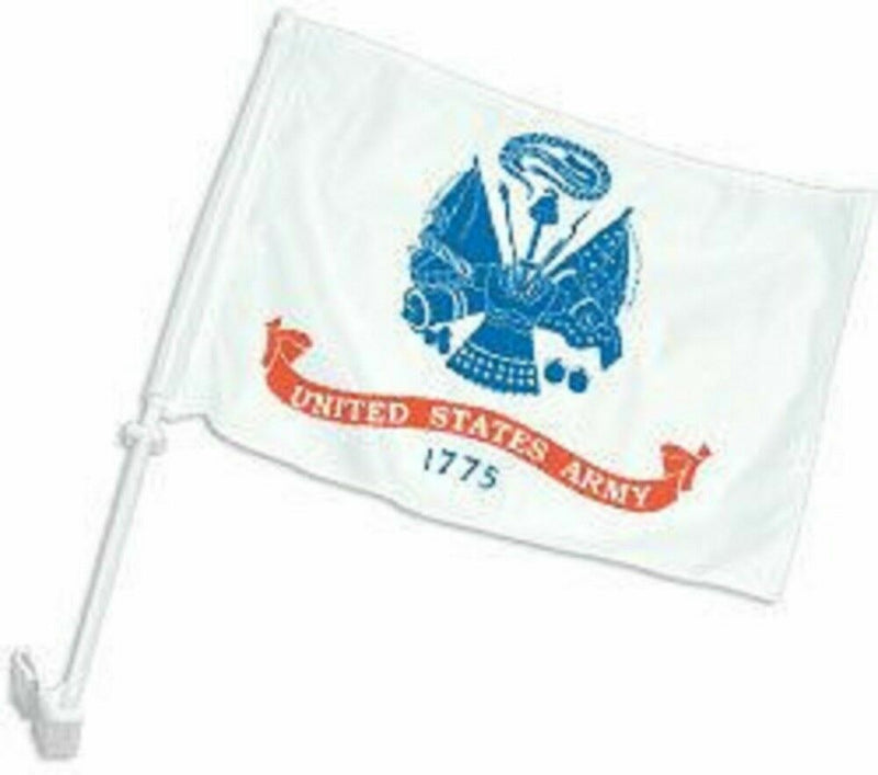 12X15 Us Army White Double Sided Car Window Vehicle 12"X15" Flag (Fi)