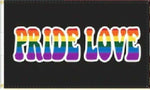 3X5 PRIDE LOVE BLACK FLAG BANNER GROMMETS (100D FABRIC)