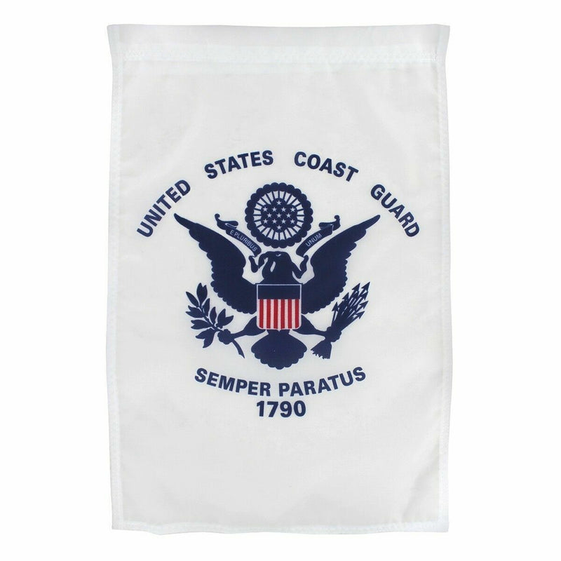 12X18 Us Coast Guard Double Sided 2Ply Nylon Knit Flag Garden 12"X18"