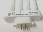 2PK 4 Pins 27W Quad Tube Compact Fluorescent Daylight Light Floor Desk Lamp Bulb