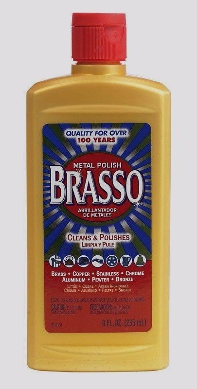Cleans Polish Metal Brass Chrome Copper Stainless Steel Pewter Bronze 8Oz