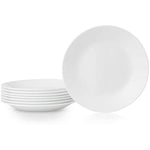 Triple Layer Glass And Chip Resistant Lightweight Round 6 3 4 Inch Plates