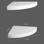 Wall Mounted Wood Corner Shelves - Set of 2