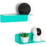 Floating Hanging Shelves with Cable Clips for Bedroom & Gaming Room - Set Of 2