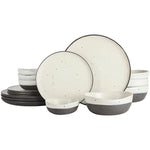 Classic Double Bowl Dinnerware Set Service For 4 16Pcs