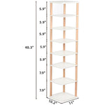 8 Tiers Stylish Wooden Space Saving Shoe Storage Stand/ Shelf/ Tower Free Standing for Entryway