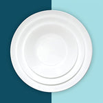Triple Layer Glass And Chip Resistant Lightweight Round 6 3 4 Inch Plates