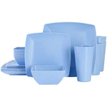 Soho Grayson Square Melamine Dinnerware Set Service For Four 16Pcs