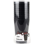 Disposable 12 Oz Black Plastic Tumblers For Partys Weddings