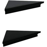 Wall Mounted Wood Corner Shelves - Set of 2