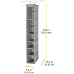 8 Section Hanging Shoe Shelves, Grey